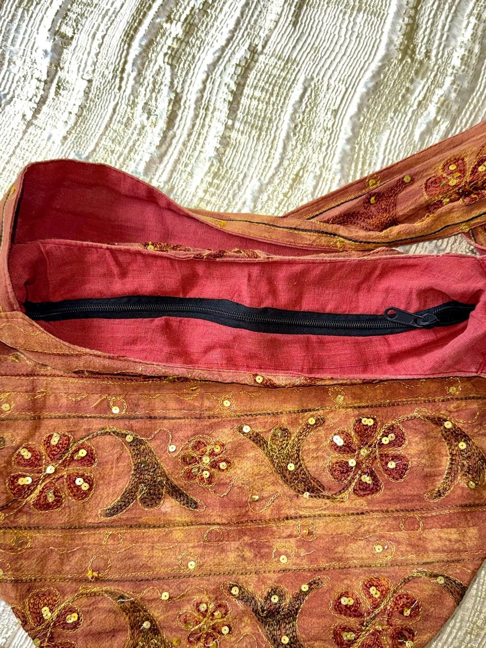 Boho Embroidered Cross Body Bag - Picture 6 of 8